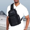 Картинка рюкзак однолямочный Ozuko 9805 Black - 14