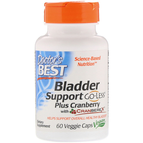 Doctor's Best, Bladder Support Plus Cranberry With CranbereX, 60 Veggie Caps