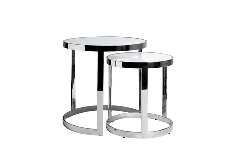 Набор столов журнальных 2шт Garda Decor хром 47ED-ET081S
