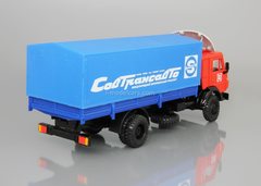 KAMAZ-5325 flatbed truck with tarpaulin Sovtransavto metal spoiler Elecon 1:43