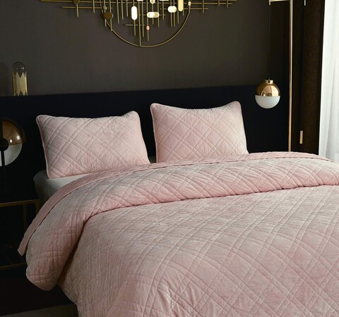 Покрывало 160х220 и наволочка 50х70 Sofi De MarkO Селена Пудра