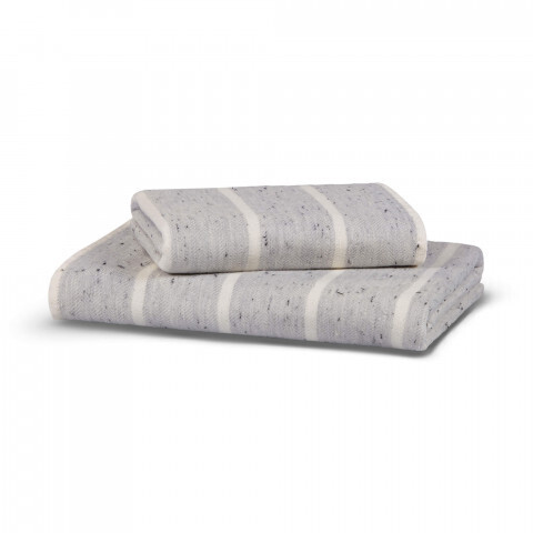 Полотенце 76x142 Hamam Estiva Neppy слоновая кость/серый