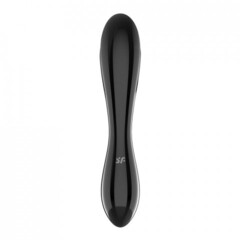 Стеклянный фаллоимитатор Satisfyer Dazzling Crystal (18,2×3,6 см), черный