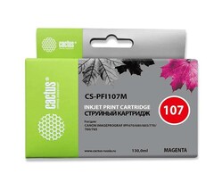 Картридж струйный Cactus CS-PFI107M PFI-107M пурпурный (130мл) для Canon IP iPF670/iPF680/iPF685/iPF770/iPF780/iPF785/