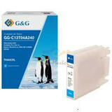 Совместимый струйный картридж G&G GG-C13T04A240 (C13T04A240) для Epson WorkForce WF-C8190, WF-C8690, 8000 стр., голубой