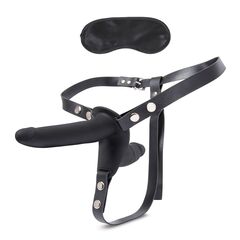 Женский страпон с вагинальной пробкой Silicone Strap-on Harness Dildo - 13,3 см. - 