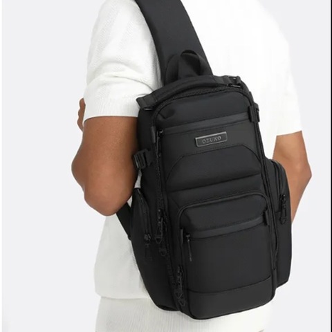 Картинка рюкзак однолямочный Ozuko 9805 Black - 15