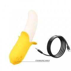 Вибратор с фрикцией Banana Geek, 19,5 см