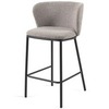 Полубарный стул Ciselia 65 см, серое букле