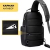 Картинка рюкзак однолямочный Ozuko 9805 Black - 16