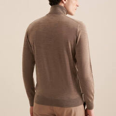 Свитер мужской Seidensticker 01.251580-23 светло-коричневый из шерсти Мерино