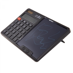 
          Калькулятор с графическим планшетом Alingar 12 разрядов, 245*158*15 мм, черный, выдвижная подставка, 2 стилуса, батарея АААх2 не в комплекте