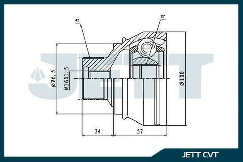 ШРУС внешний JETT V43-3087