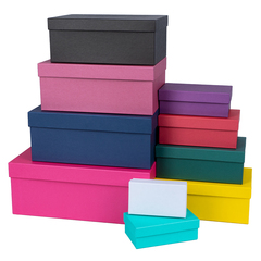 Коробка одиночная, Прямоугольник, Яркий микс (случайный цвет), 32*19,5*12,5 см, 1 шт.