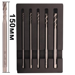 Набор метчиков машинных M4 -M10 HSSE DIN371XL (Винт., C/2,5P, R35) 150мм 5пр Volkel 47937