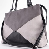 Сумка Саломея 1030 мульти итальянский серо-черный