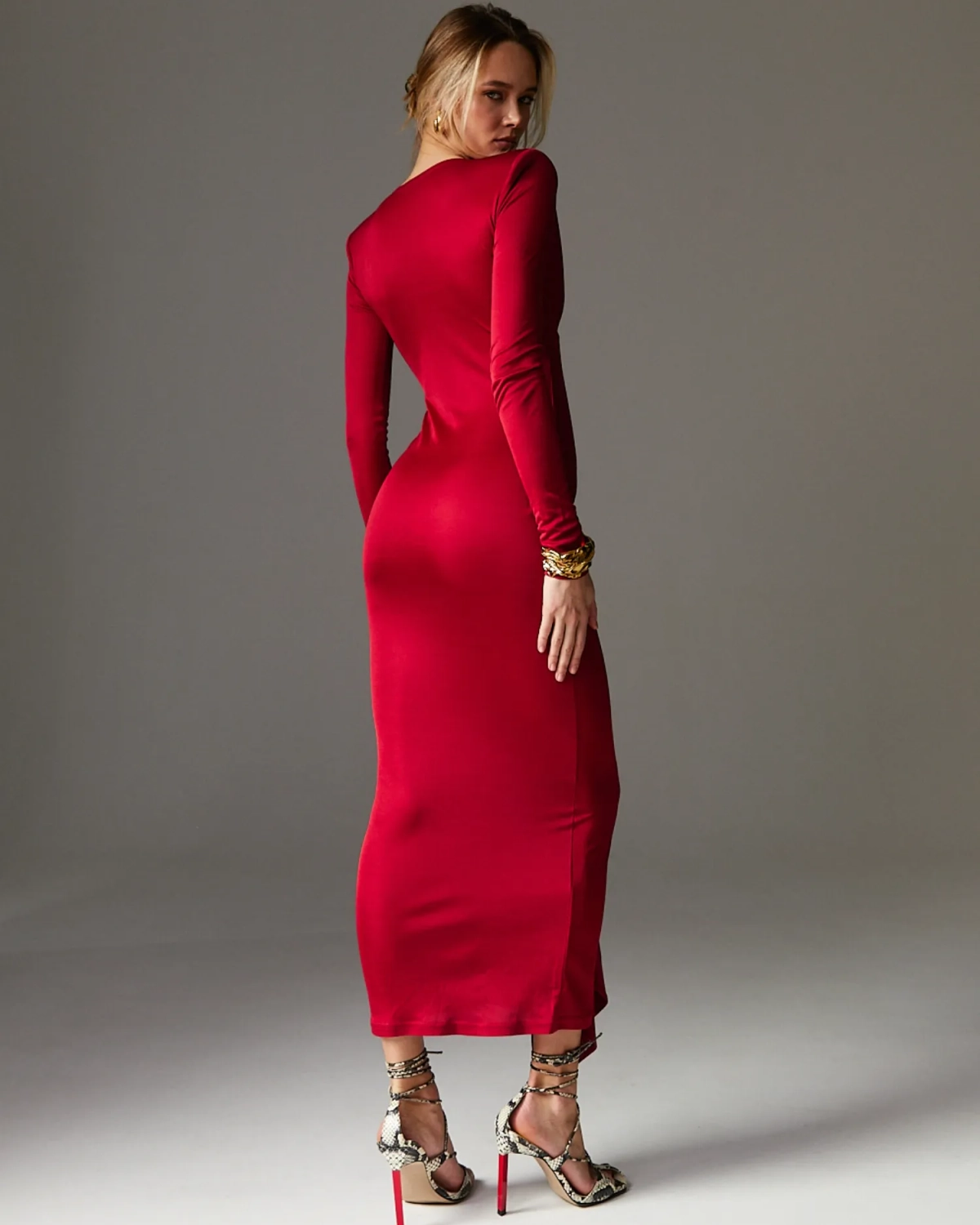 Платье Bilberry с узлом, Красный