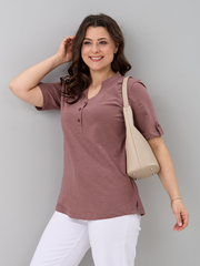 Блузка БЛ-122/фламли-кофе