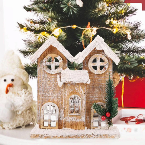 Картинка домик с подсветкой Skully  23х19 wood - 1