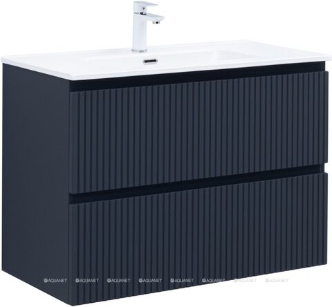 Aquanet 332538 Тумба с раковиной Джейн 90 цв.маренго (раковина Flat) (332538)