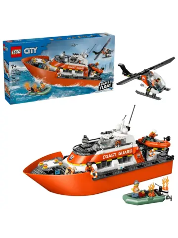 Конструктор City 60504 Спасательный катер и вертолёт