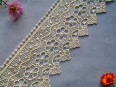 Кружево плетеное, ш. 7,8 см, айвори