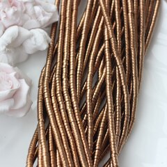 Гематин гематит, цилиндрические бусины, 4*2 мм, шоколад, 1 нить, ГМ069