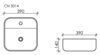 Ceramica Nova Element CN5014 Умывальник чаша накладная квадратная, 39x39, цвет: белый