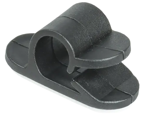 Клипса самоклеящаяся КС-1 черная (24шт) IEK