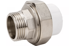 ПП Американка 32х3/4 НР латунь // белый // Lammin