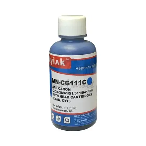 Чернила для CANON CL-41/51 (100мл,cyan Dye) NI-CG111C Gloria™  MyInk