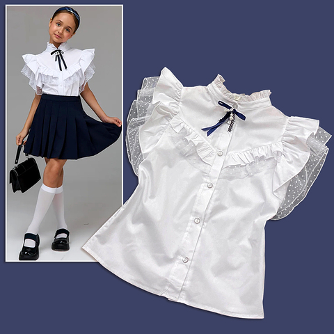 Блуза девочке (9-12) 260427-G9039