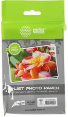 Фотобумага Cactus CS-GA620050ED 10x15/200г/м2/50л./белый глянцевое для струйной печати