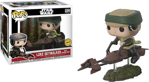 Funko POP! Star Wars: Luke Skywalker with speeder bike (Chase Exc) (229) (Б/У)