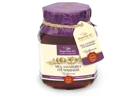 Мед Алтайский гречишный "Берестов", 500г