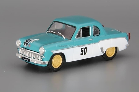 Moskvich-407 Coupe 1962 turquoise-white 1:43 DeAgostini Auto Legends USSR #231