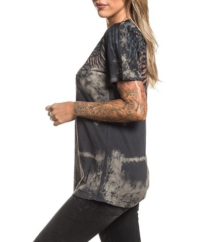 Affliction | Футболка женская GREENWOOD AW20598 левый бок