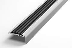 Профиль угловой ПУ 71.1350.001ч с отверстиями саморезами в индивидуальной упаковке с черной ПВХ вставкой