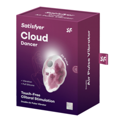 Стимулятор клитора с вибрацией и воздушной стимуляцией Satisfyer Cloud Dancer красно-белый