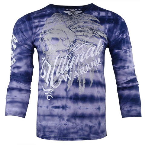 Футболка лонгслив ULTIMATE WARRIOR LONG SLEEVE Blue Rush Couture