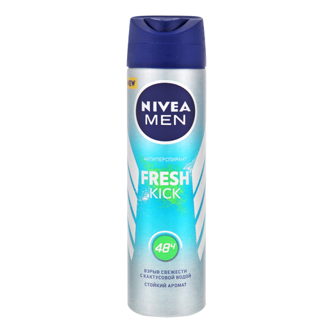 Antiperspirant \  Антиперспирант\ Anti-perspirant \ Дезодорант-спрей АНТИПЕРСПИРАНТ FRESH KICK NIVEA MEN 150МЛ