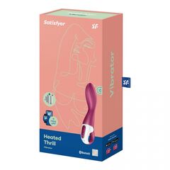Малиновый вибромассажер для стимуляции G-точки Heated Thrill - 20,6 см. - 