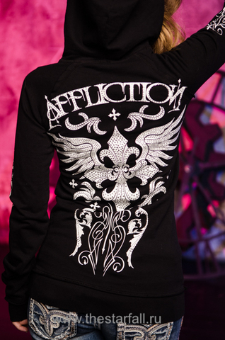 Affliction | Худи женское MARIA Black AW14987 спина