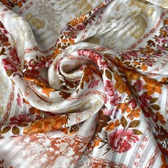 Ткань шифон шелковый купон с цветами Etro 1120