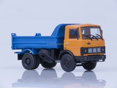 MAZ-5551 tipper early cabin 1988 orange-blue AutoHistory 1:43