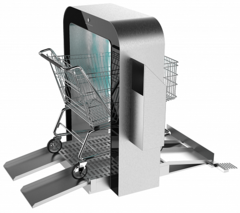 Автоматический дезинфектор тележек с приставнымбаком