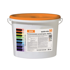 SXK Силоксановая штукатурка "Шуба" белая QUICK-MIX, ведро 25 кг.
