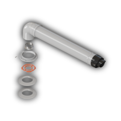 Коаксиальный дымоход D60/100 Federica Bugatti L750мм для КОНДЕНСАЦИОННЫХ котлов