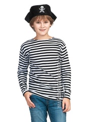 Купить детскую тельняшку - Магазин тельняшек.ру 8-800-700-93-18Детская тельняшка ВМФ (черная полоса) в Магазине тельняшек