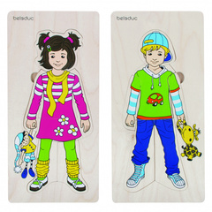 Развивающий Пазл "Аника и Денис" ((Цвет: нет, Разм.:140 x 293 x 7 mm))